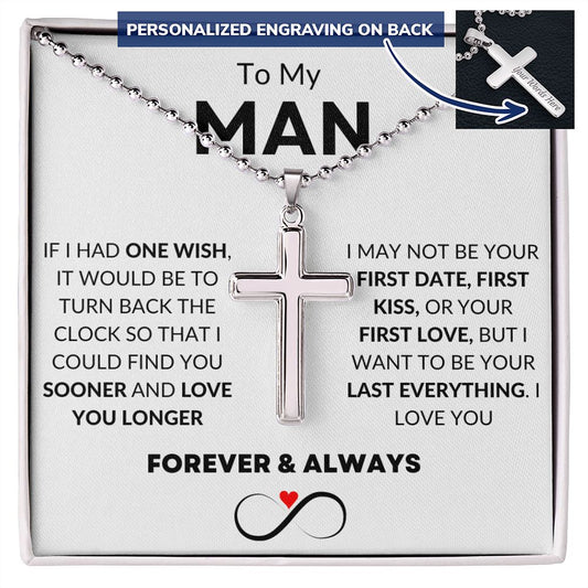 Gifts For Boyfriend | Personalized Cross Necklace