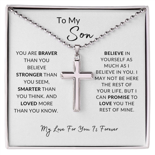 To My Son | Stainless Cross Necklace
