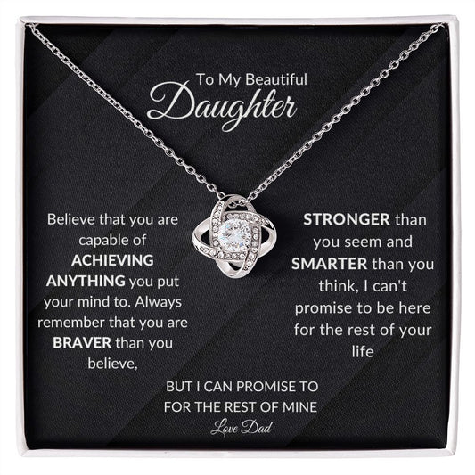 To My Beautiful Daughter | Love Knot Necklace