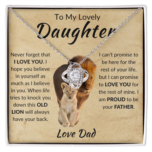 To My Lovely Daughter | Love Dad | Love Knot