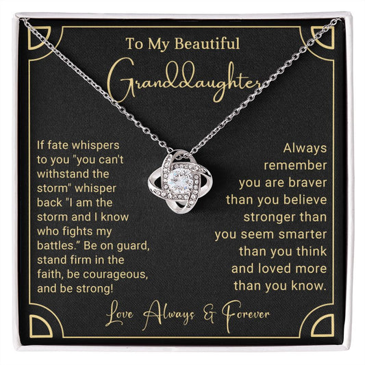 Granddaughter Necklace | Stand Firm In The Faith | Brave | Strong | Smart