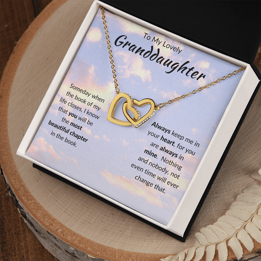 To My Lovely Granddaughter | Interlocking Hearts Necklace