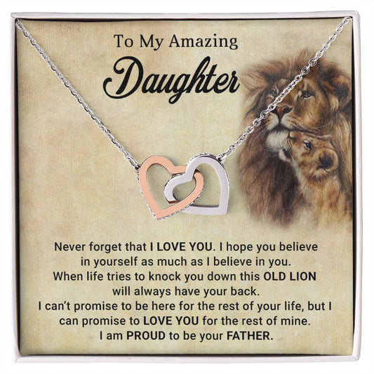 Dad's Amazing Daughter |Keep Me Safe |Lift Me Up | Protect Me | Interlocking Hearts