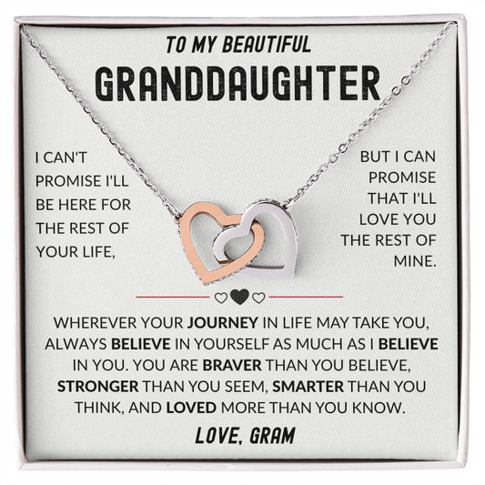 Granddaughter Necklace | Love Gram |Interlocking Hearts
