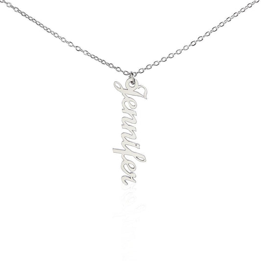 Let's Get Vertical Name Necklace | Personalize It  | Gift For Mother's Day, Birthday, Christmas, Friend