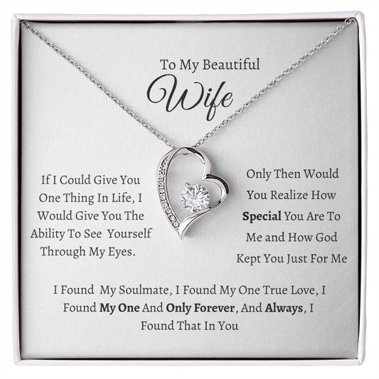 To My Beautiful Wife | Forever Love Necklace