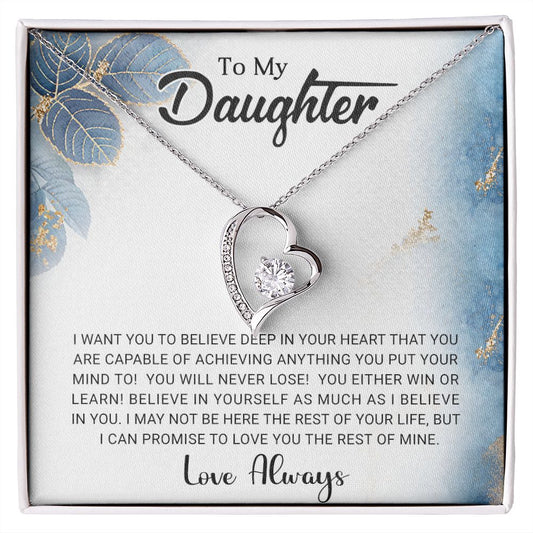 Daughter:  You Are Capable | Forever Love Necklace
